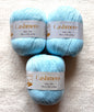 3 balls x 50g Cashmere Ultra Soft Yarn : 80% Cashmere : 03 Light Blue