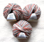 3 balls x 50g Fancy Wool Blend  yarn : 95% Wool : Colour 09 Autumn