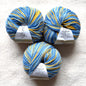 3 balls x 50g Fancy Wool Blend  yarn : 95% Wool : Colour 10 Sunset