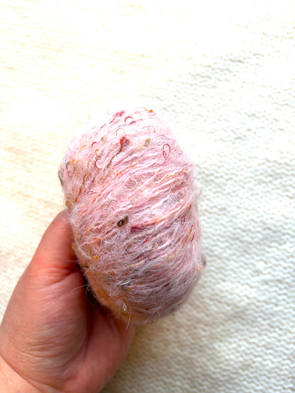 6 balls x 25g Mohair Wool yarn : Mohair + Wool + Acrylic + Polyester : 03 Sakura Pink