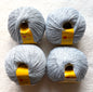 4 balls x 50g Cashmere yarn : 95% Cashmere + 5% Acrylic : 03 Grey