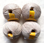 4 balls x 50g Cashmere yarn : 95% Cashmere + 5% Acrylic : 06 Beige