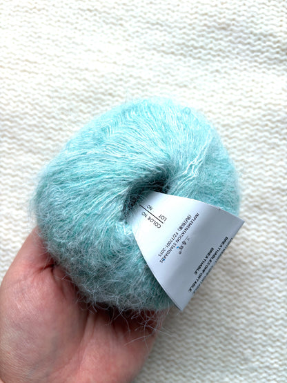 5 balls x 25g Alpaca Mohair yarn : Mohair + Alpaca + Acrylic : 15 Mint