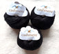 3 balls x 50g Cashmere yarn : 100% Cashmere : 21 Black