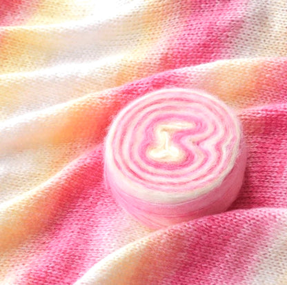 1 cake x 100g Ombre Mohair Blend Yarn : 04 Pink Yellow White