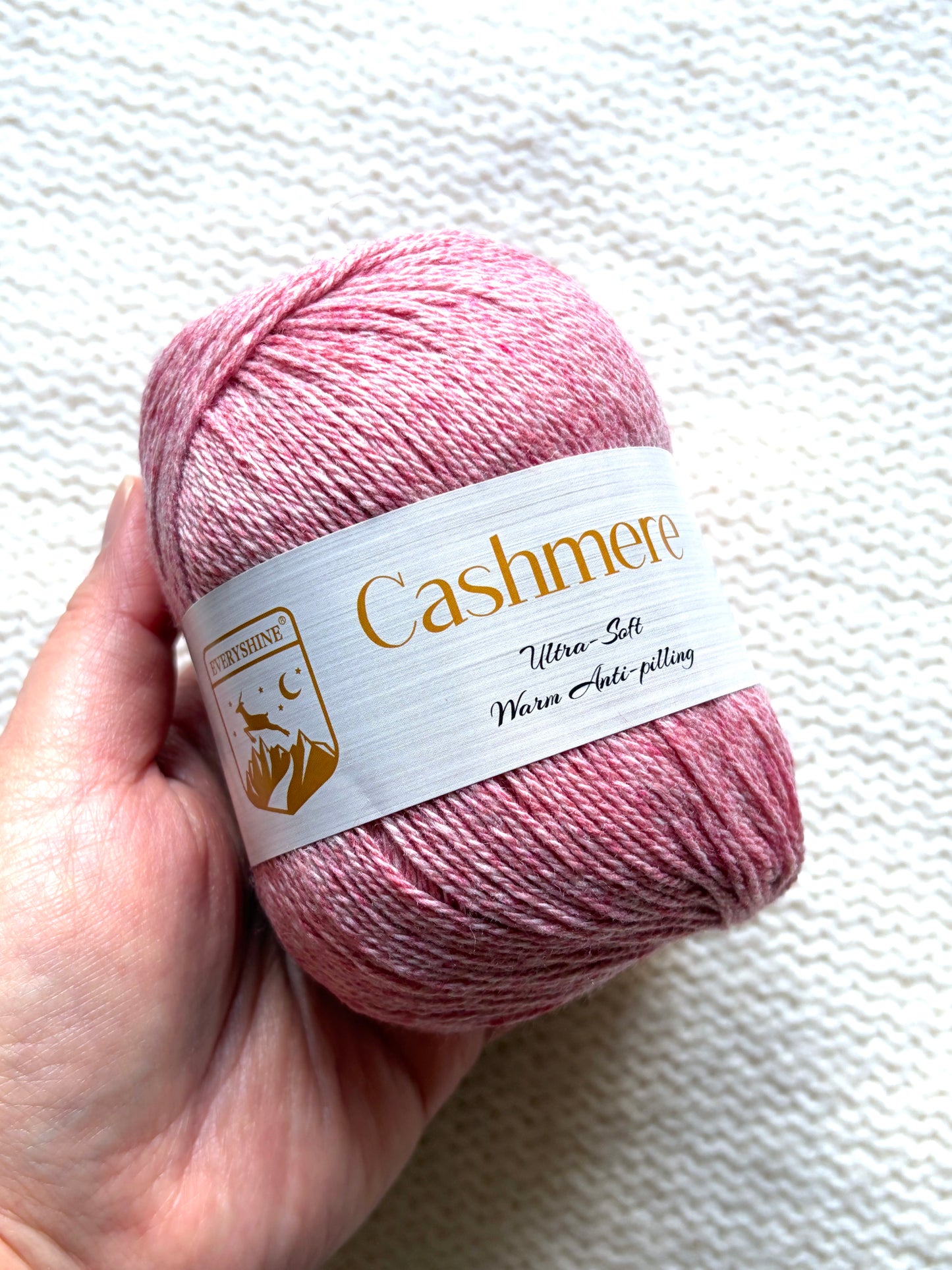 3 balls x 50g Cashmere Ultra Soft Yarn : 80% Cashmere : 22 Rose Pink