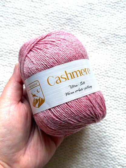 3 balls x 50g Cashmere Ultra Soft Yarn : 80% Cashmere : 22 Rose Pink