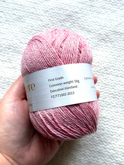3 balls x 50g Cashmere Ultra Soft Yarn : 80% Cashmere : 22 Rose Pink