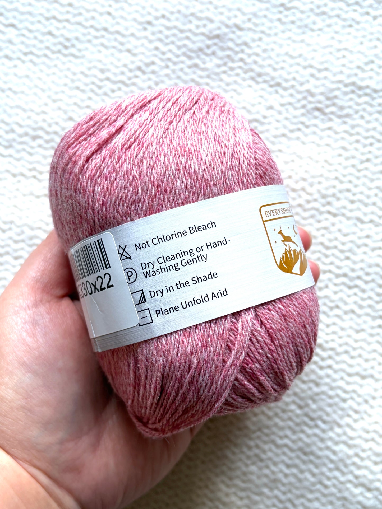 3 balls x 50g Cashmere Ultra Soft Yarn : 80% Cashmere : 22 Rose Pink