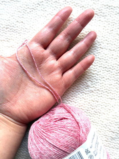 3 balls x 50g Cashmere Ultra Soft Yarn : 80% Cashmere : 22 Rose Pink