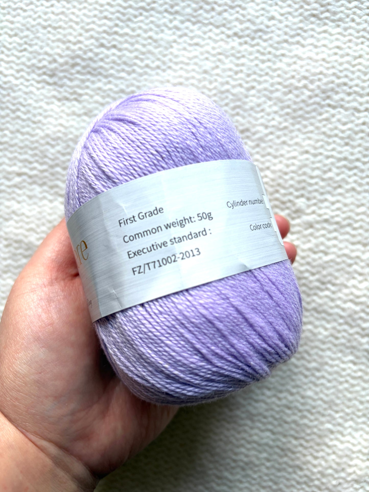 3 balls x 50g Cashmere Ultra Soft Yarn : 80% Cashmere : 34 Lilac