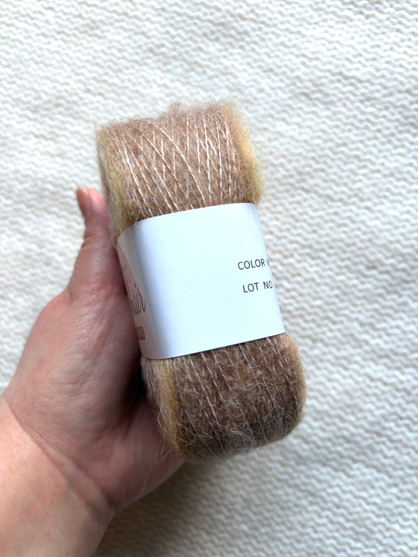 3 cakes x 50g Gradient Mohair Silk Yarn : Mohair + Silk+ Polyester : 01 Brown