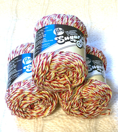 56.7g Lily Sugar 'n Cream Ombre Yarn - Barnboard Twists : 100% Cotton