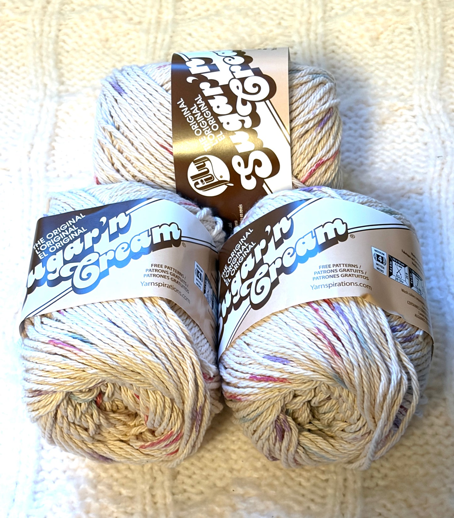 56.7g Lily Sugar 'n Cream Ombre Yarn - Potpourri : 100% Cotton
