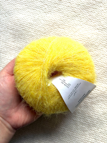 6 balls x 25g Alpaca Mohair yarn : Mohair + Alpaca + Acrylic : 12 Sunflower