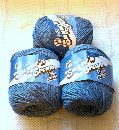 70.9g Lily Sugar 'n Cream The Original Yarn - Blue Jeans : 100% Cotton