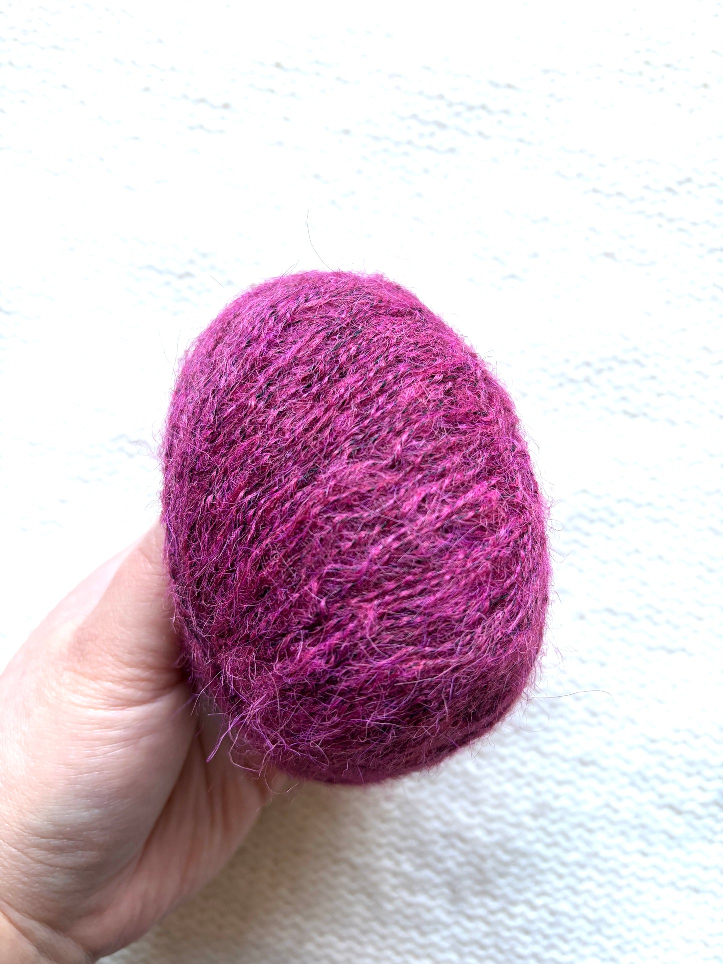 6 balls x 25g Alpaca Mohair yarn : Mohair + Alpaca + Acrylic : 23 Cherry