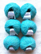 6 balls x 25g Alpaca Mohair yarn : Mohair + Alpaca + Acrylic : 17 Cyan