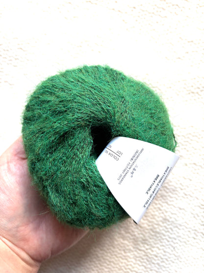 6 balls x 25g Alpaca Mohair yarn : Mohair + Alpaca + Acrylic : 14 Forest Green