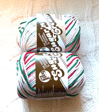 56.7g Lily Sugar 'n Cream Ombre Yarn - Mistletoe : 100% Cotton