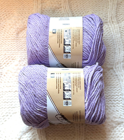 70.9g Lily Sugar 'n Cream The Original Yarn - Soft Violet : 100% Cotton