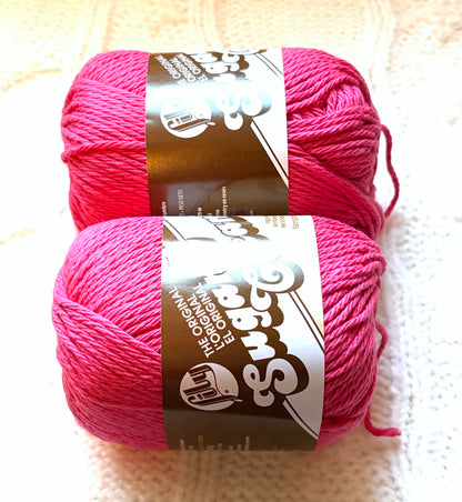 70.9g Lily Sugar 'n Cream The Original Yarn - Pretty in Pink : 100% Cotton