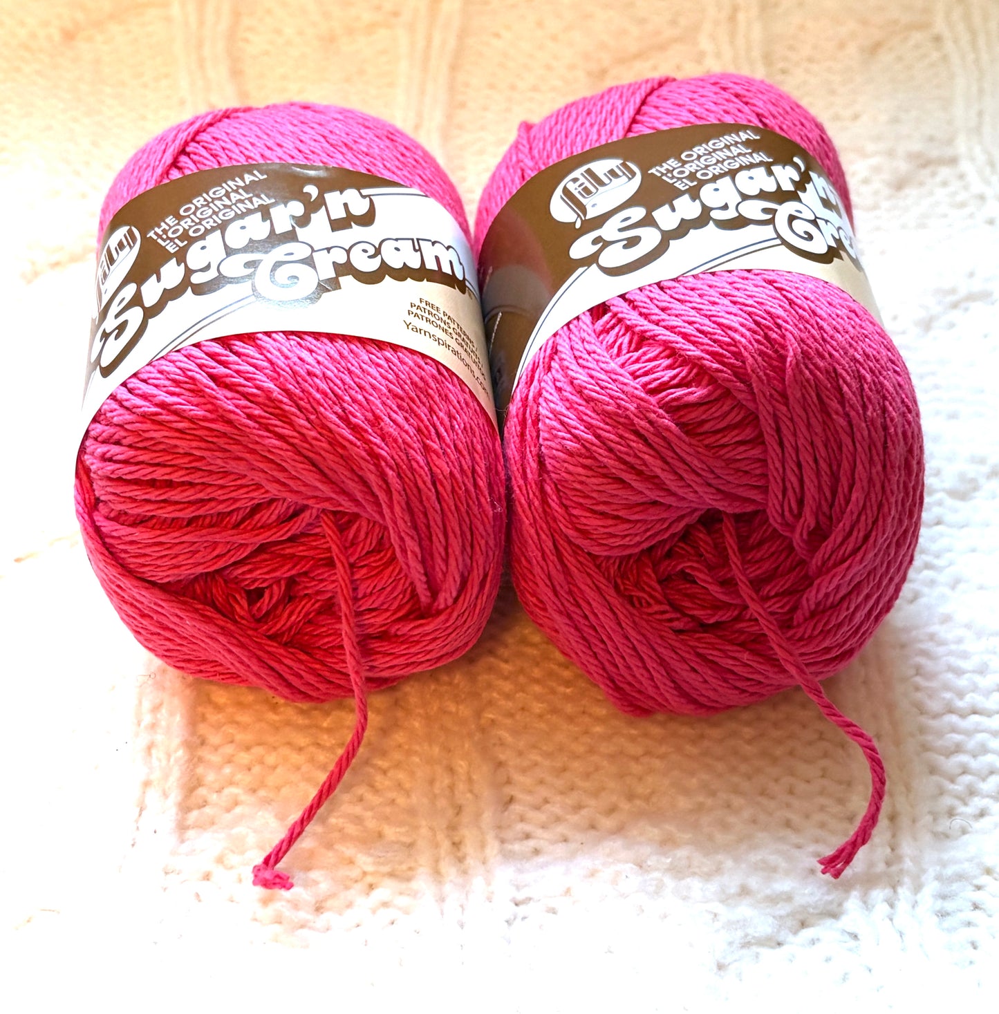 70.9g Lily Sugar 'n Cream The Original Yarn - Pretty in Pink : 100% Cotton