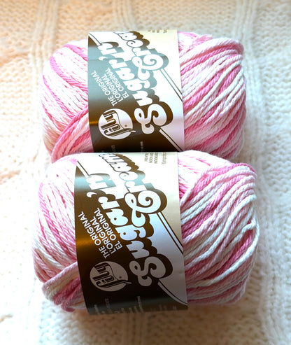 56.7g Lily Sugar 'n Cream Ombre Yarn - Strawberry : 100% Cotton