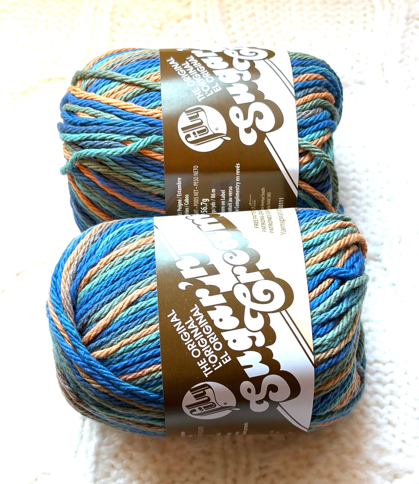 56.7g Lily Sugar 'n Cream Ombre Yarn - Capri Ombre : 100% Cotton