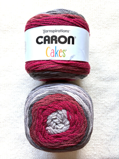 Caron Cakes Self Striping Aran Yarn 200g : Wool Blend : Red Velvet - 1 cake