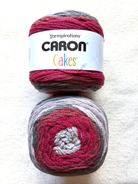 Caron Cakes Self Striping Aran Yarn 200g : Wool Blend : Red Velvet - 1 cake