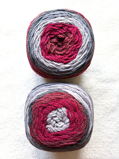 Caron Cakes Self Striping Aran Yarn 200g : Wool Blend : Red Velvet - 1 cake
