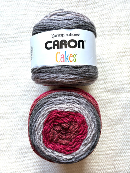 Caron Cakes Self Striping Aran Yarn 200g : Wool Blend : Red Velvet - 1 cake
