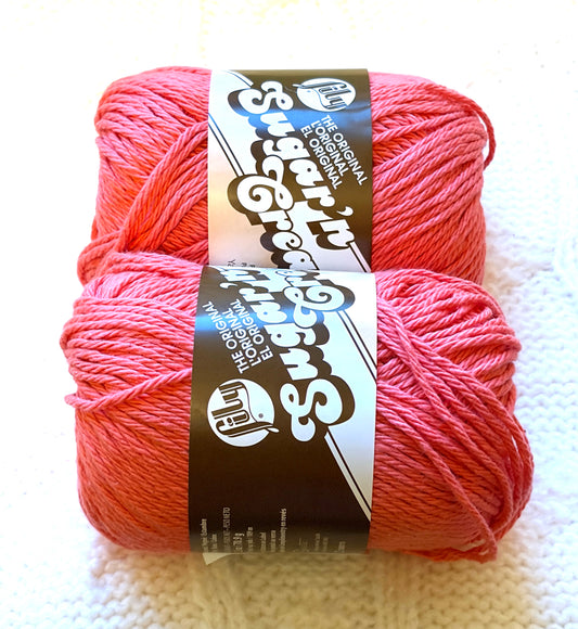 70.9g Lily Sugar 'n Cream The Original Yarn - Tangerine : 100% Cotton