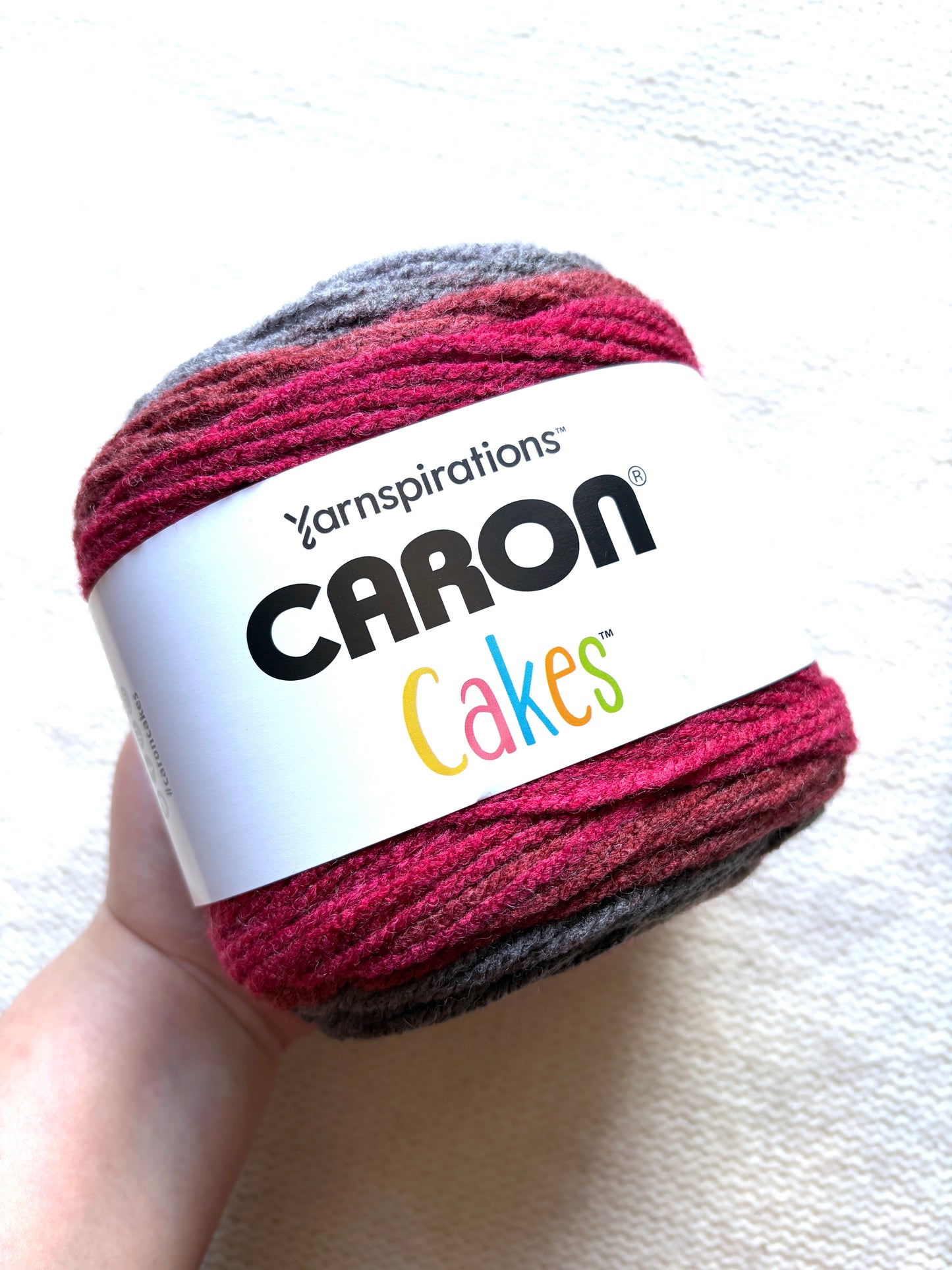 Caron Cakes Self Striping Aran Yarn 200g : Wool Blend : Red Velvet - 1 cake