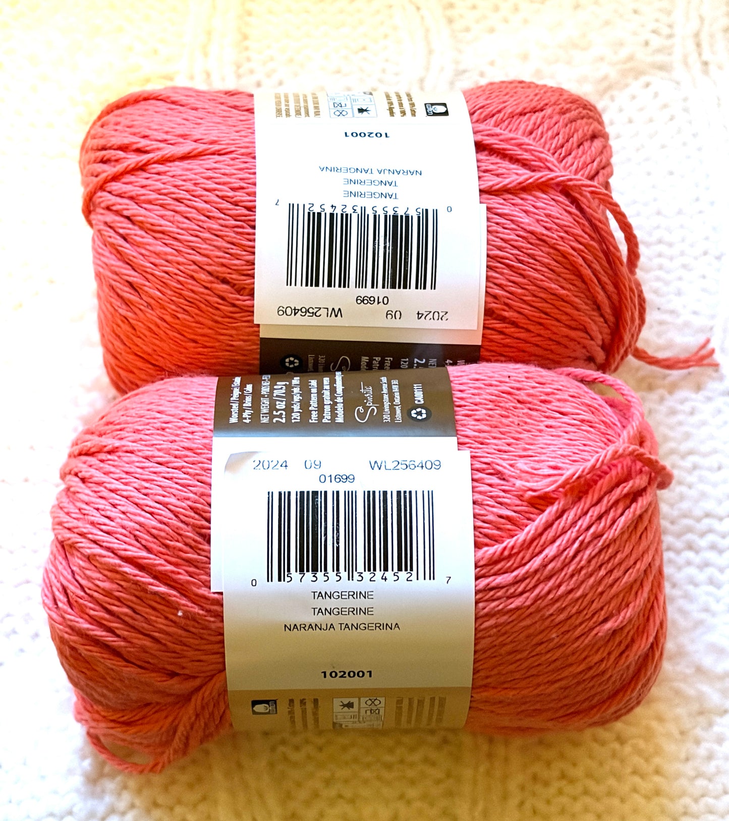 70.9g Lily Sugar 'n Cream The Original Yarn - Tangerine : 100% Cotton