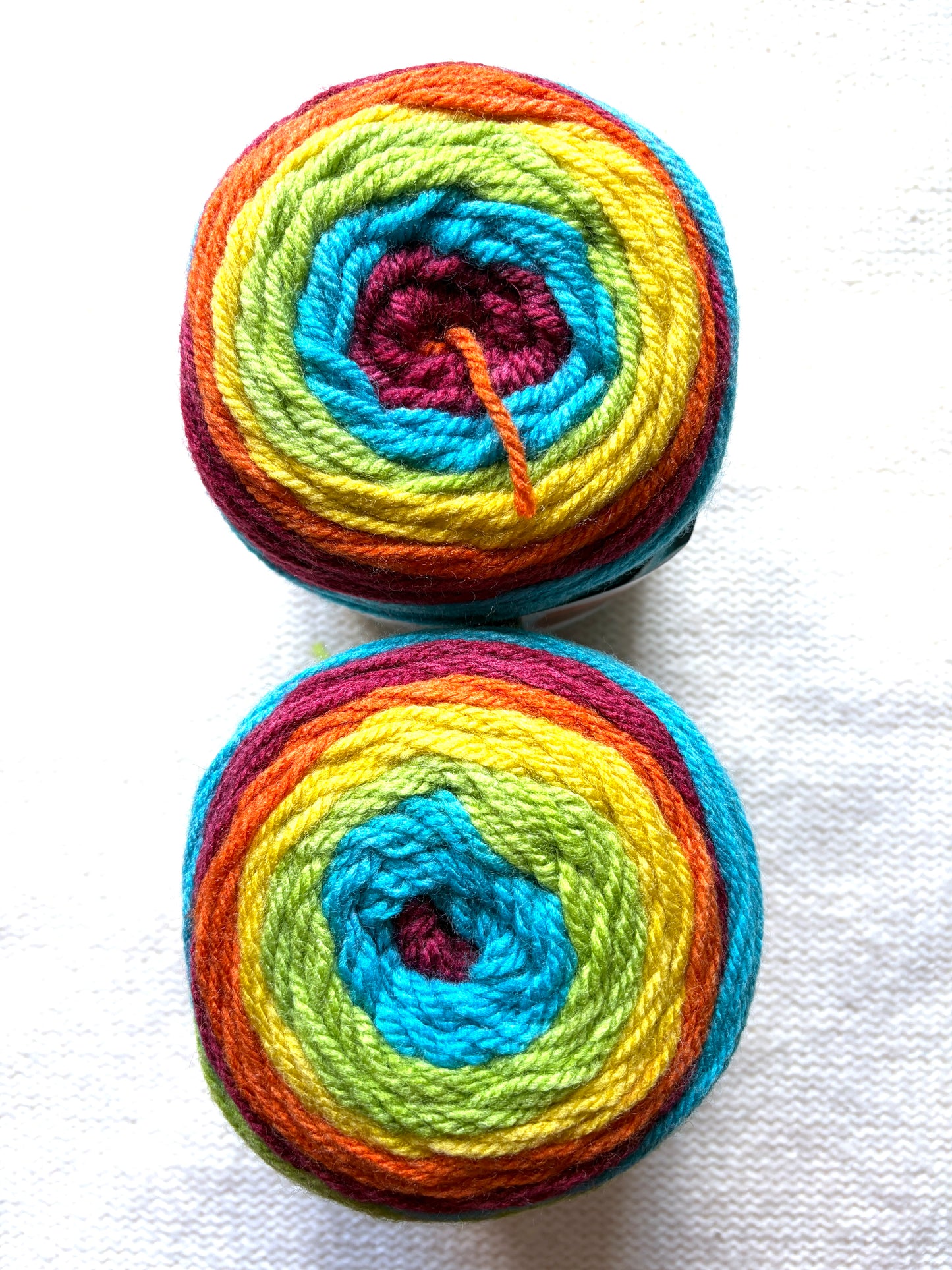 Caron Cakes Self Striping Aran Yarn 200g : Wool Blend : RAINBOW SPRINKLES - 1 cake