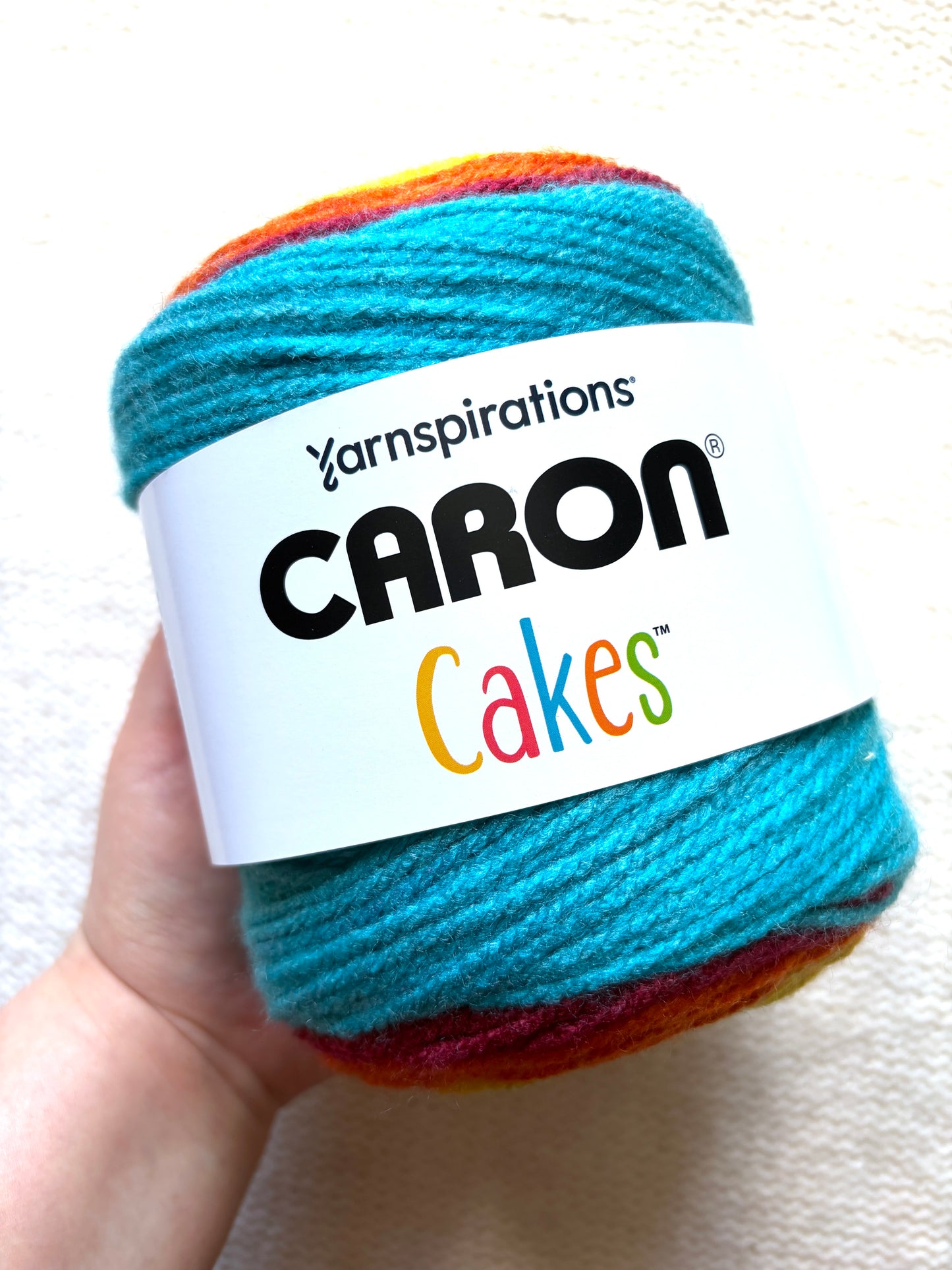 Caron Cakes Self Striping Aran Yarn 200g : Wool Blend : RAINBOW SPRINKLES - 1 cake