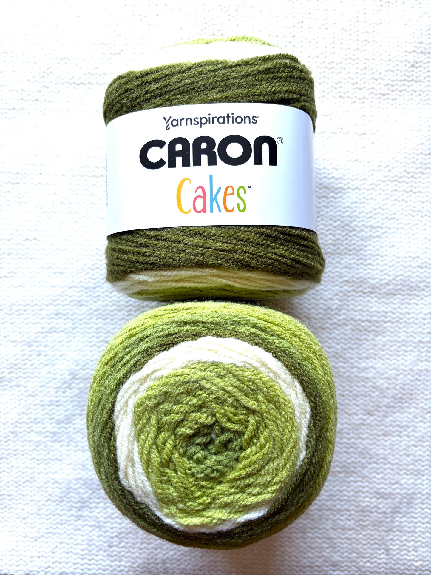 Caron Cakes Self Striping Aran Yarn 200g : Wool Blend : Pistachio - 1 cake