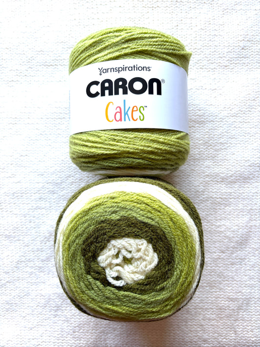 Caron Cakes Self Striping Aran Yarn 200g : Wool Blend : Pistachio - 1 cake