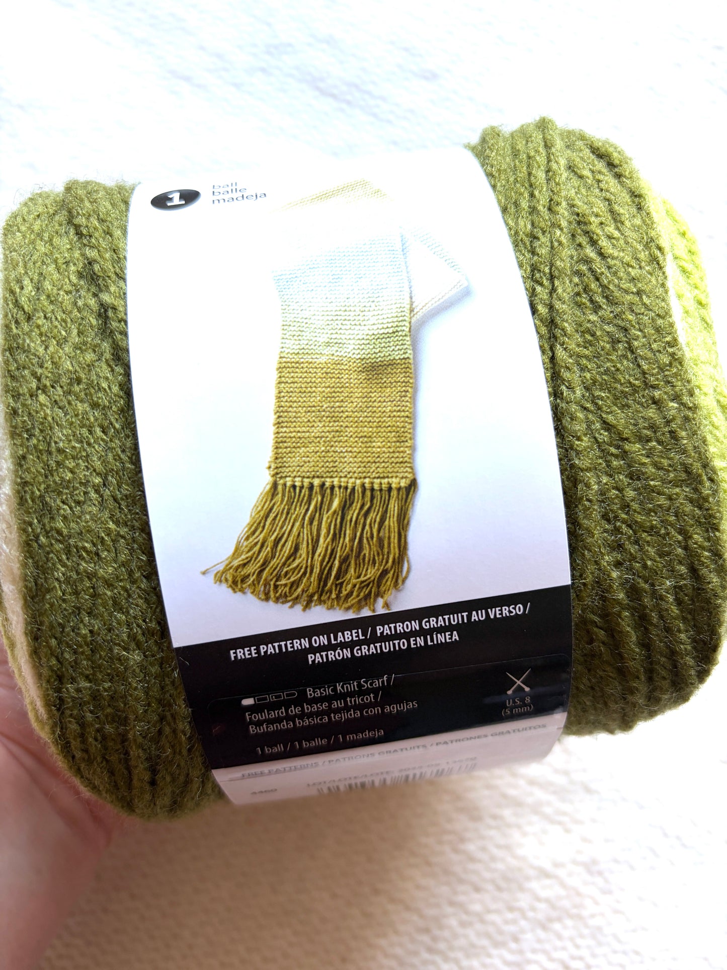Caron Cakes Self Striping Aran Yarn 200g : Wool Blend : Pistachio - 1 cake