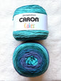 Caron Cakes Self Striping Aran Yarn 200g : Wool Blend : BLUEBERRY SHORTCAKE - 1 cake