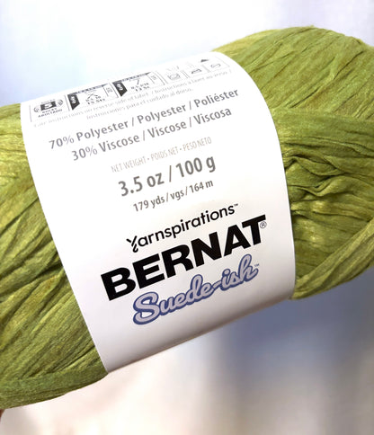 2 Balls x 100g Bernat Suede-ish Yarn : Colour Cypress : Bulky yarn