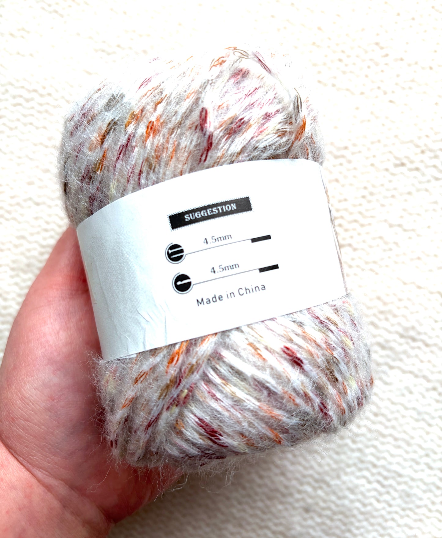 2 balls x 50g Alpaca Blend Multicolour yarn : 50% Alpaca + Acrylic + Polyester