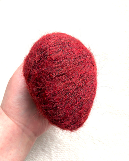 6 balls x 25g Alpaca Mohair yarn : Mohair + Alpaca + Acrylic : 24 Scarlet