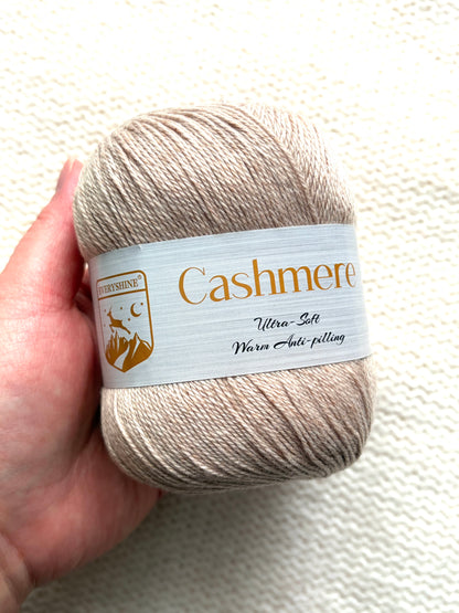 3 balls x 50g Cashmere Ultra Soft Yarn : 80% Cashmere : 04 Tan