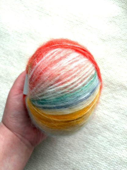 3 balls x 50g Rainbow Gradient Wool Blend Yarn : Colour 14