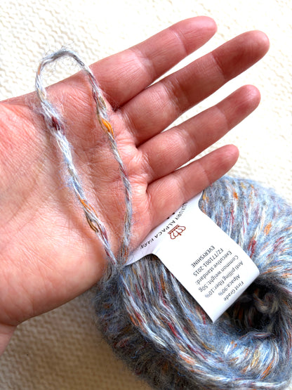 3 balls x 50g Alpaca yarn : 90% Alpaca + 10% Anti Pilling Fiber : 04 Blue
