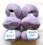 6 balls x 25g Alpaca Mohair yarn : Mohair + Alpaca + Acrylic : Colour 13 Lilac