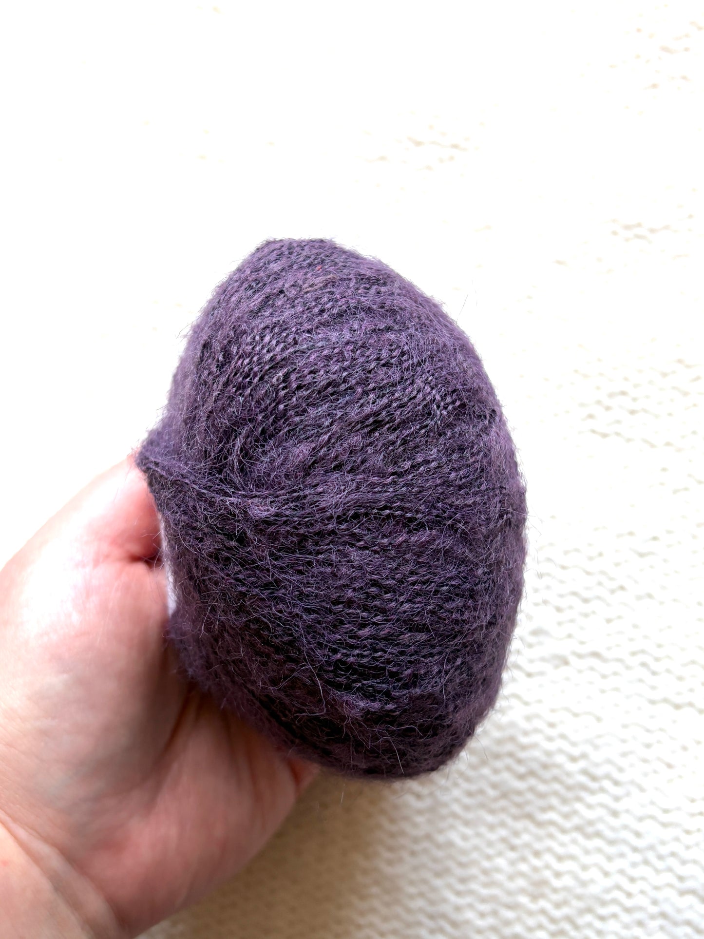 6 balls x 25g Alpaca Mohair yarn : Mohair + Alpaca + Acrylic : 25 Dark Violet